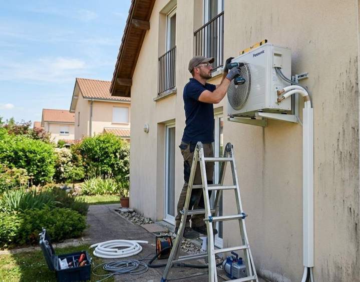 Pose de climatisation monosplit, Rion-des-Landes